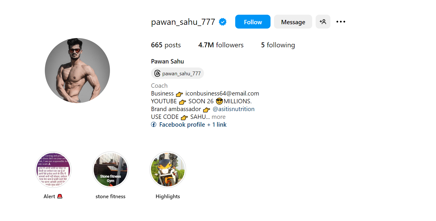 Pawan Sahu Bio Age Trainer Model Bodybuilder Income