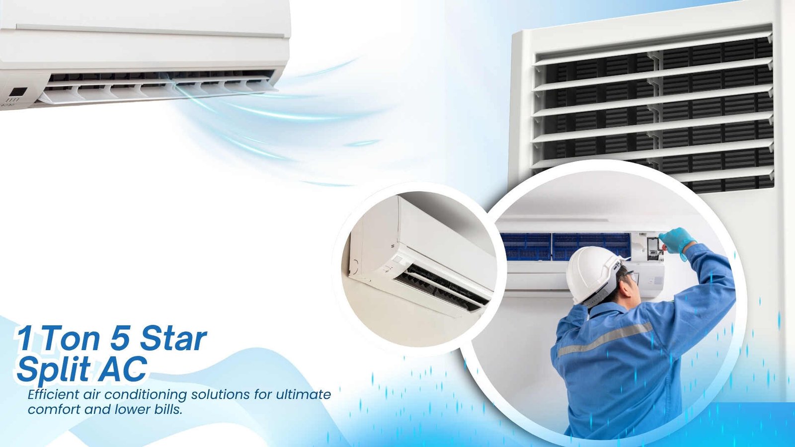 1 Ton 5 Star Split AC